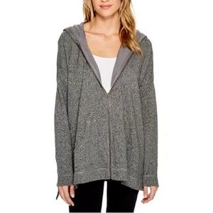 UGG Pearl Oversized Hoodie Sz S Charcoal Heather  Zip Up French Terry Neutral